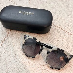 Balmain Black and White Tortoise Sunglasses